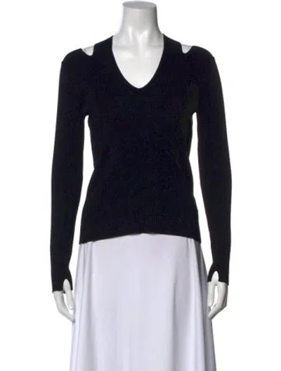 Pre-owned The Row V-neck Sweater In Black