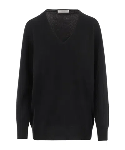 The Row V-neck Sweater In Black