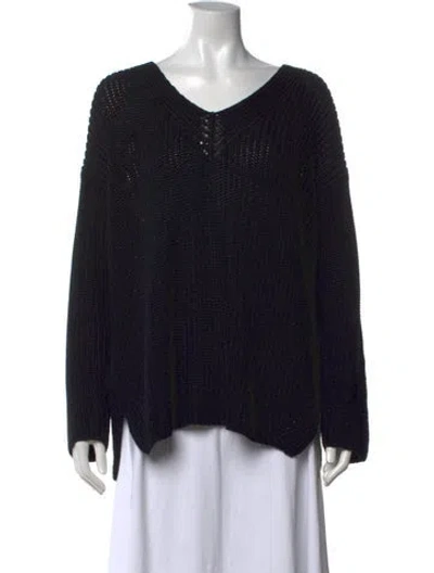 Pre-owned The Row V-neck Sweater In Black