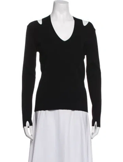 Pre-owned The Row V-neck Sweater In Black