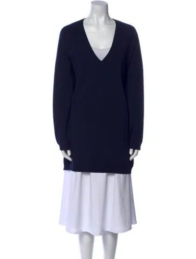 Pre-owned The Row V-neck Sweater In Blue