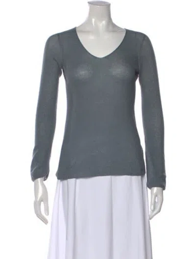 Pre-owned The Row V-neck Sweater In Blue