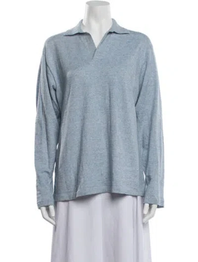 Pre-owned The Row V-neck Sweater In Blue