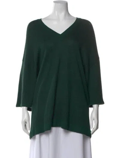 Pre-owned The Row V-neck Sweater In Green