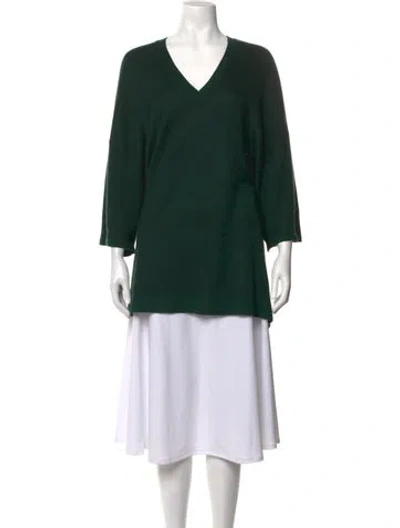Pre-owned The Row V-neck Sweater In Green