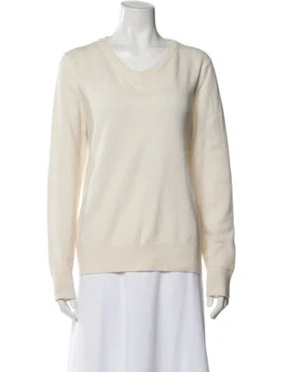 Pre-owned The Row V-neck Sweater In Neutral