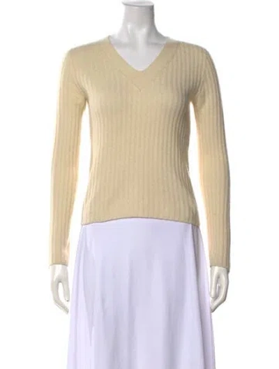 Pre-owned The Row V-neck Sweater In Neutrals