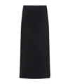 The Row Kavi Skirt Calf-length High-waisted Maxi Length In Black