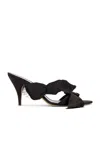 The Row Vika Knotted Satin Sandals In Black
