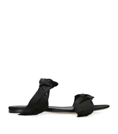 The Row Voluptas Satin Slides In Black