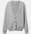 The Row Lonn Oversized Cashmere Cardigan In Gray