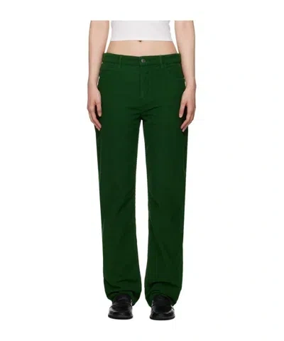 The Row Waist Belt, Ring And Pocket Casual Pants In Green