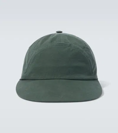 The Row Wald Cotton And Cashmere Baseball Cap In Green