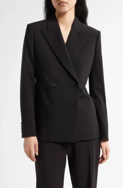 THE ROW THE ROW WALLIS DOUBLE BREASTED STRETCH WOOL CREPE BLAZER