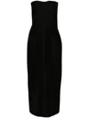 The Row Pau Strapless Dress In Black