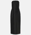 The Row Reeta Wool And Silk Maxi Dress In Schwarz