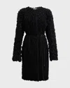 The Row Women's Watson Shearling Tie Coat In Black
