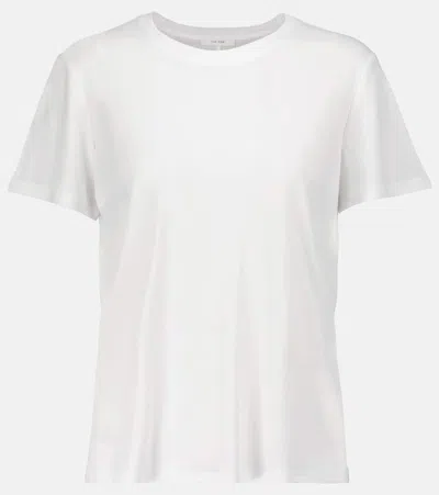 The Row Calibi Brushed Cotton Silk Jersey T-shirt In Bright White