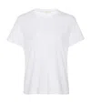 The Row Calibi Brushed Cotton Silk Jersey T-shirt In White