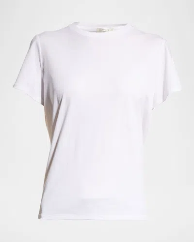 The Row Calibi Brushed Cotton Silk Jersey T-shirt In Bright White
