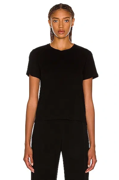 The Row Calibi Silk Blend Crew Neck T-shirt In Black