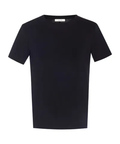 The Row Calibi Silk Blend Crew Neck T-shirt In Black