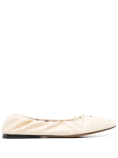 THE ROW WHITE AWAR BALLET PUMPS
