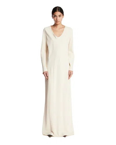 The Row White Blaze Dress In White Bianco   #ffffff