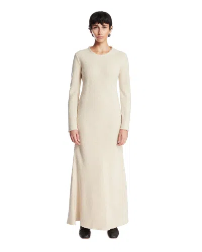 The Row White Cashmere And Silk Dress In Neutral