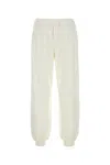 The Row Cuffed Hem Cotton Avo Joggers In Metallic