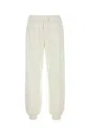 The Row Cuffed Hem Cotton Avo Joggers In Metallic