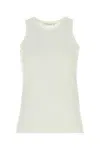 The Row White Cotton Blend Mansel Tank Top