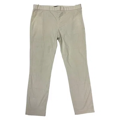 Pre-owned The Row White Cotton Capri Pants, Size 6