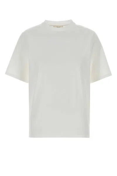 The Row White Cotton Chiara T-shirt In Neutral