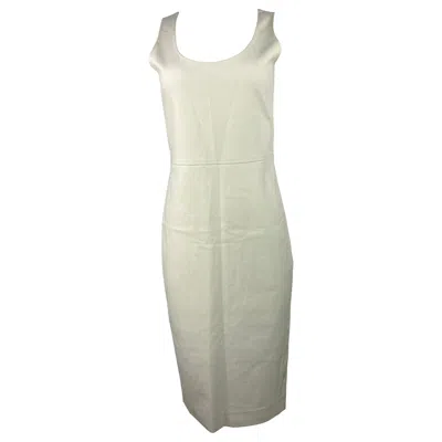 Pre-owned The Row White Cotton Dress, Size 8