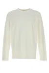 The Row White Solid Crew Neck T-shirt In White