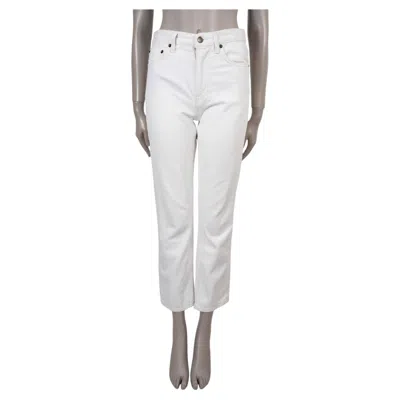 Pre-owned The Row White Cotton Lesley Straight Jeans Pants 2 Xs