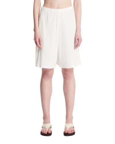 The Row White Cotton Shorts