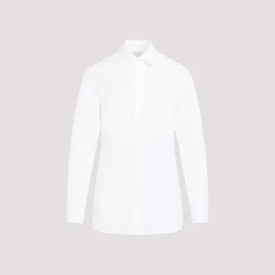 The Row Derica Cotton-blend Shirt In White