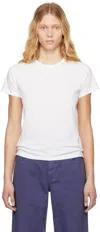The Row Calibi Brushed Cotton Silk Jersey T-shirt In Wht White