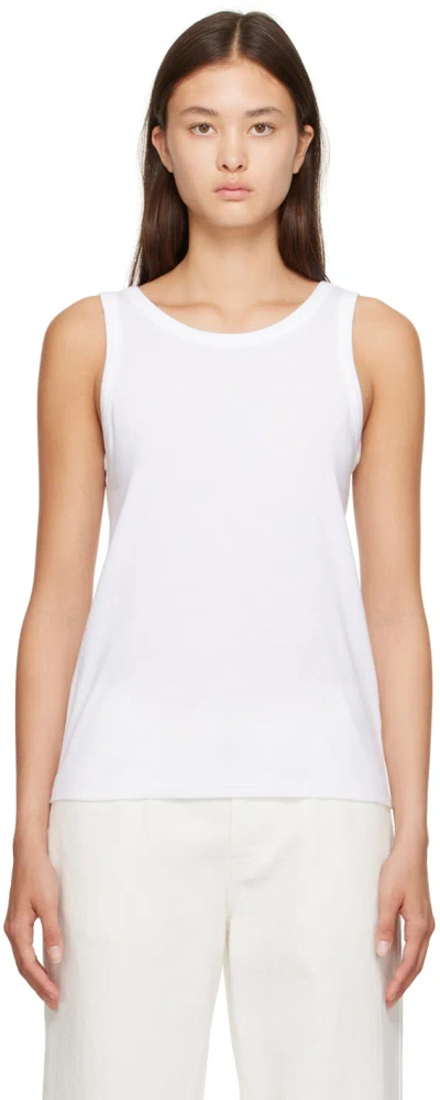 The Row Essentials Frankie Organic Cotton-jersey Tank In White
