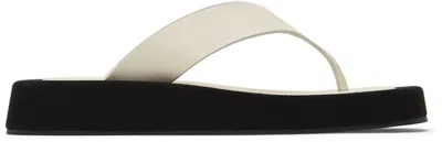 THE ROW WHITE GINZA SANDALS