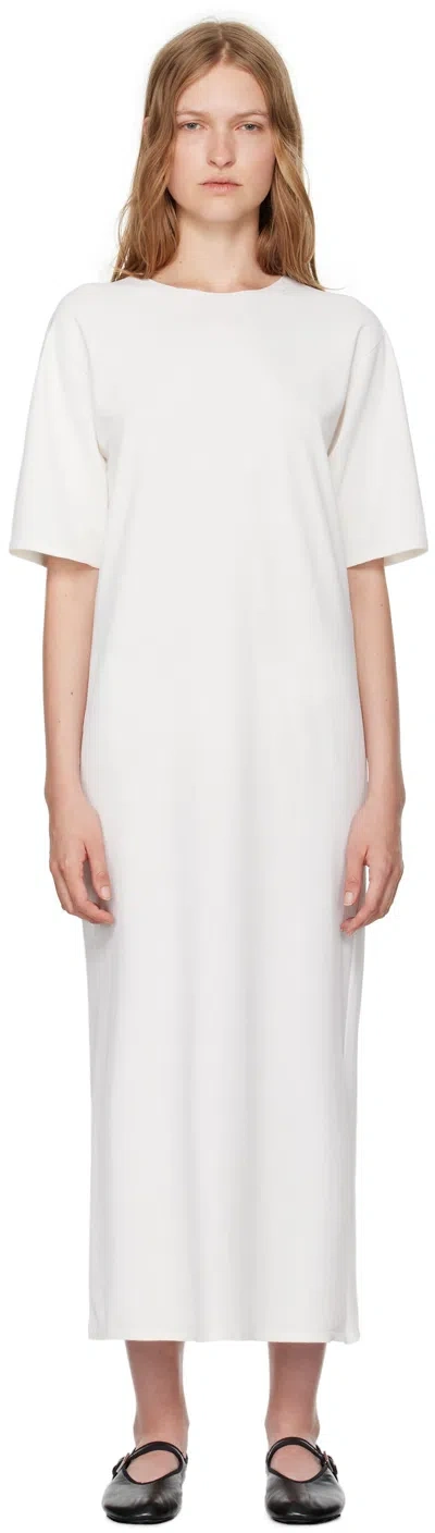 The Row White Gitu Maxi Dress In Wht White