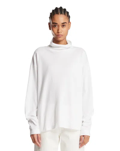 The Row White Kelta Cotton Top In White Bianco   #ffffff