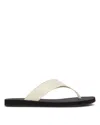 The Row Dune Classic Leather Thong Sandals In Black