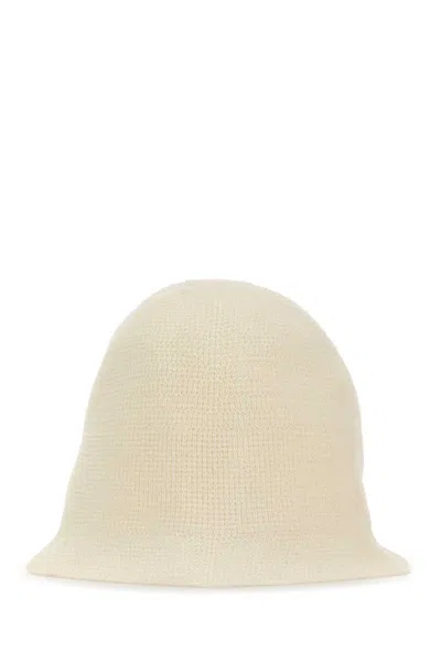 THE ROW WHITE LINEN BLEND JASHI BUCKET HAT