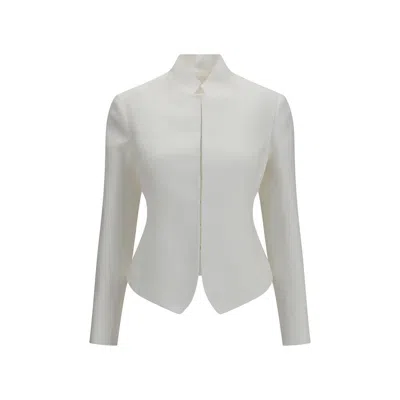 The Row Brianda Linen Jacket In White