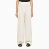 THE ROW THE ROW WHITE LINEN WIDE TROUSERS WOMEN