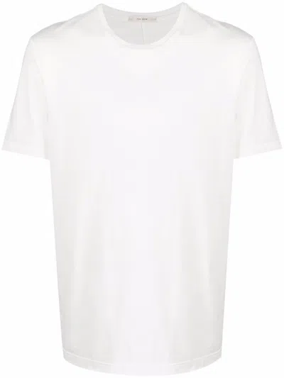 The Row White Luke Cotton T-shirt In Weiss