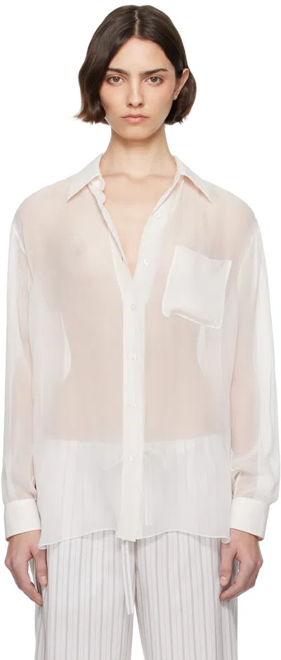 The Row White Nesson Shirt In Wht White